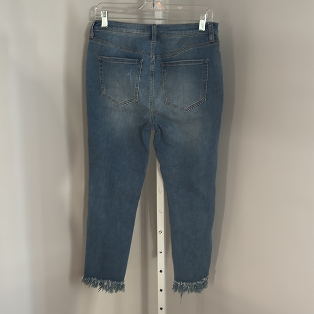 Free People Great Heights Frayed Distressed  Fringe Hem Jeans Womens Size 30 - Picture 6 of 8